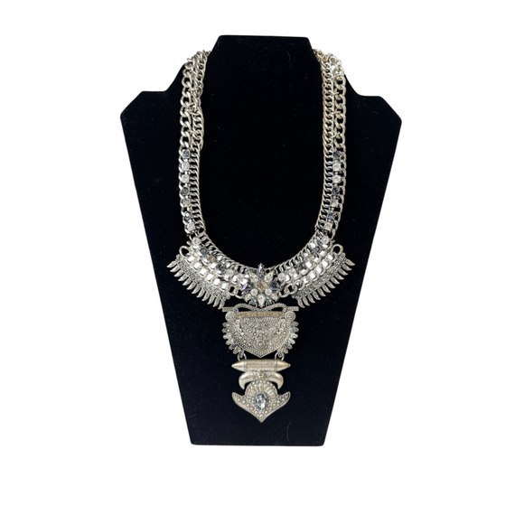 BaubleBar Jewelry - Women's Baublebar One Size Silver Clear Rhinestone Statement Necklace